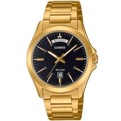 MTP1370G-1A Casio Gold-Tone Black Dial - Day-Date Display