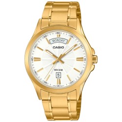 MTP1381GD-7A Casio Gold-Tone White Dial - Day-Date Display