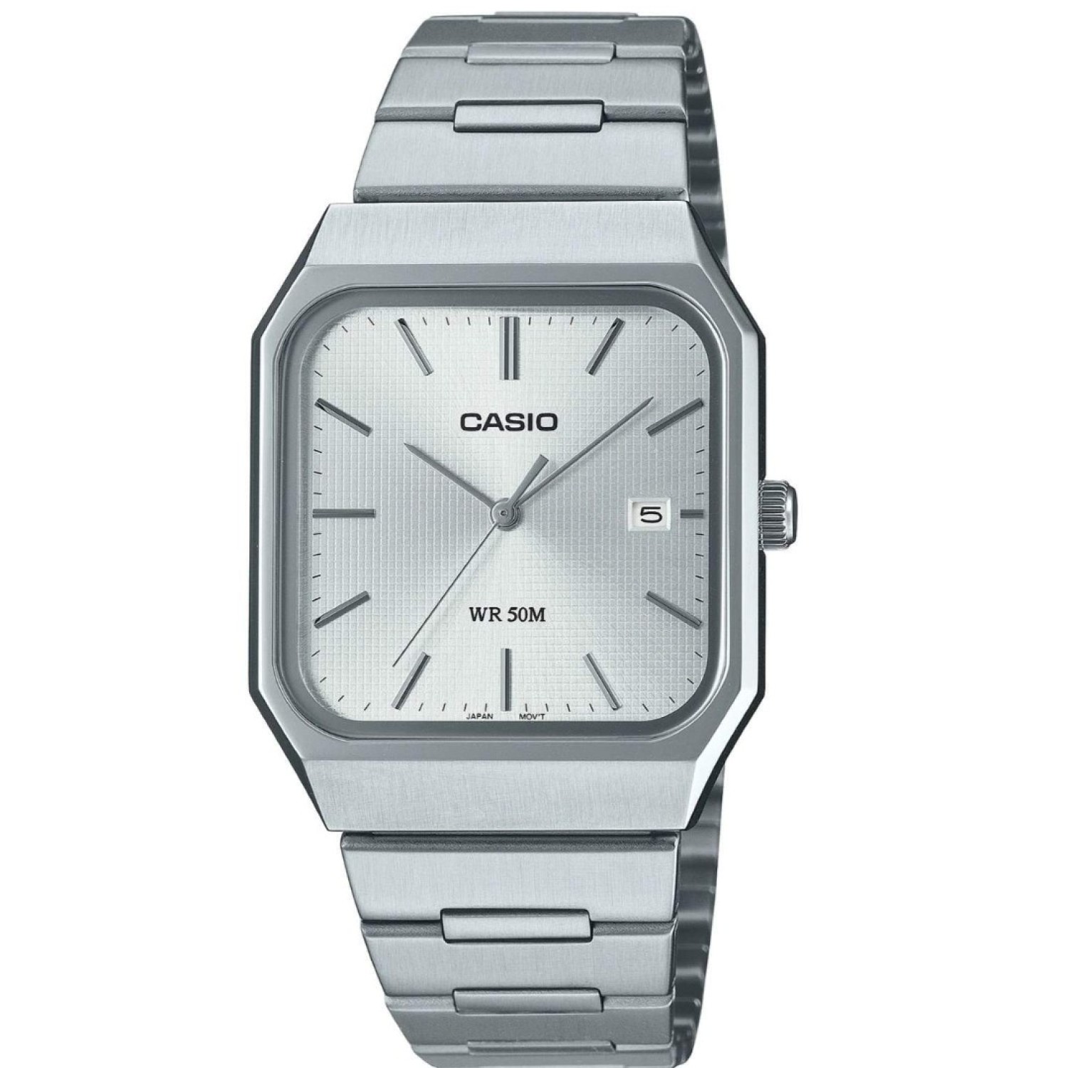 MTPB185D-7A Casio Classic Watch – Rectangular Shape, White Dial, Elegant Design, Date Display
