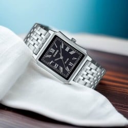 MTPB190D-1B Casio Classic Watch – Black Dial, Roman Numerals, Water-Resistant, Stainless Steel