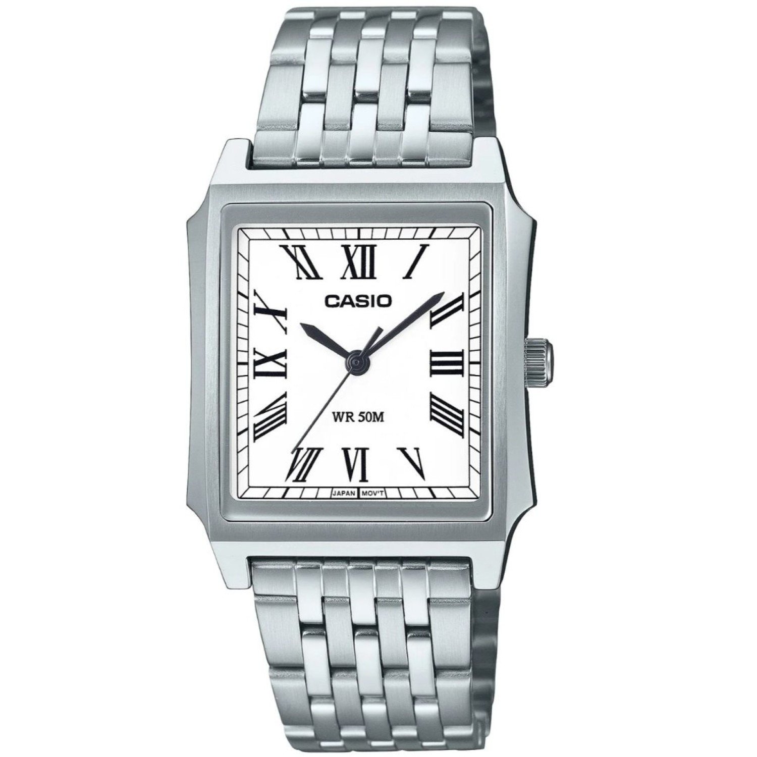 MTPB190D-7B Casio Classic Watch – White Dial, Roman Numerals, Water-Resistant, Stainless Steel – Casio New Zealand and Auckland MTPB190D-7B Casio Classic Watch – White Dial, Roman Numerals, Water-Resistant, Stainless Steel by Casio New Zealand and Auckland