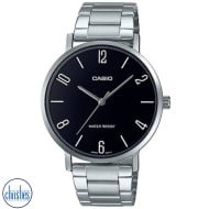 MTPVT01D-1B2 Casio Black Dial Stainless Steel Watch