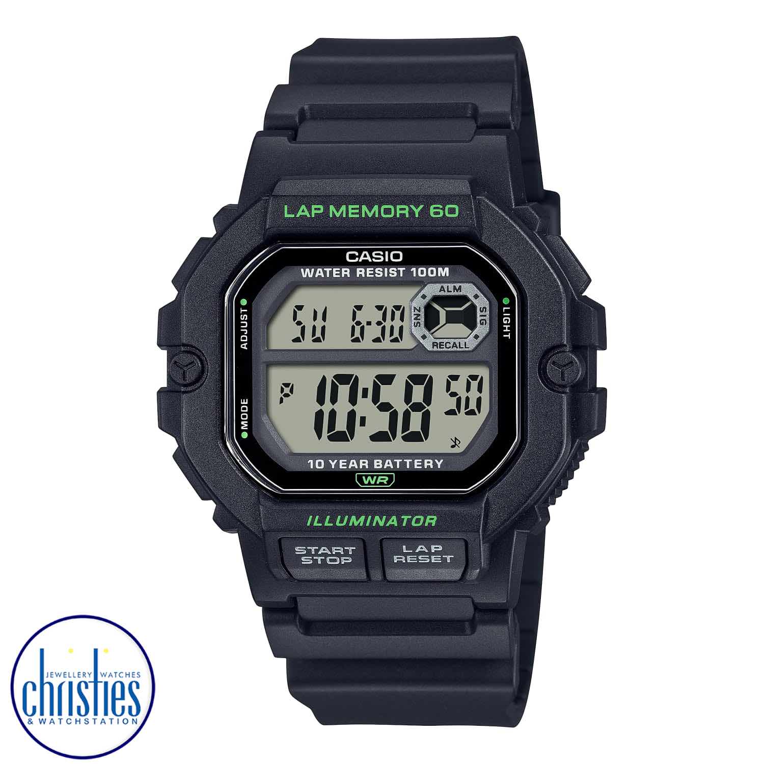 WS1400H-1A Casio 60 Lap Memory Watch cheap casio watches nz