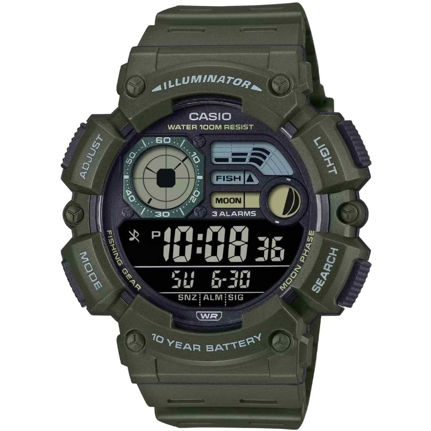 WS1500H-3B Casio Moon Phase Fishing Watch – Casio New Zealand WS1500H-3B Casio Moon Phase Fishing Watch