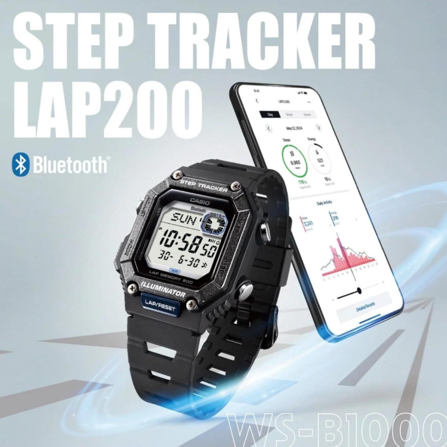 Christies Jewellery - WSB1000-1A Casio Unisex Step Tracker Auckland NZ WSB1000-1A Casio Unisex Step Tracker WSB1000-1A Casio New Zealand