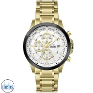 26433 Christies Lumina Men's Gold White- Dial Chronograph  Watch