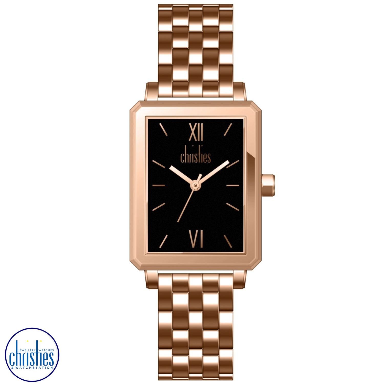Christies Jewellery - 29524 Christies Women's Noir Rose-Gold Tone Watch Watches NZ 29524 Christies Women's Noir Rose-Gold Tone Watch 29524 Watches NZ