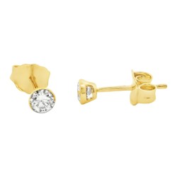 9ct Gold Diamond Rub Over Stud Earrings |ES00743-LGD-9KY 9ct Gold Diamond Rub Over Stud Earrings |ES00743-LGD-9KY