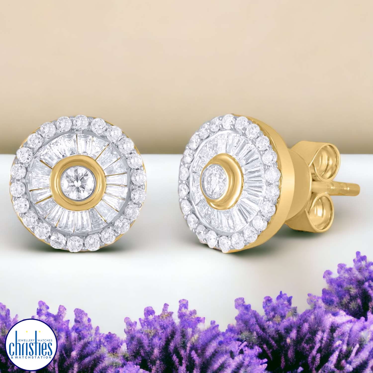 Christies Jewellery - 18ct Gold Diamond Stud Earrings TDW 0.67CT FC PLU: 23792 Watches NZ 18ct Gold Diamond Stud Earrings TDW 0.67CT FC PLU: 23792 EF19176/18KY Watches NZ