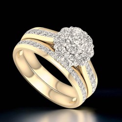18ct Gold Diamond 2pc Set Engagement Ring RB02263