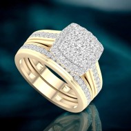 18ct Gold Diamond 2pc Set Engagement Ring RB02551
