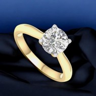 18ct Gold Lab Diamond Solitaire Ring | RS05577