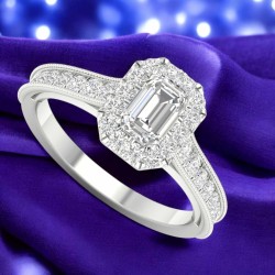 18ct White Gold Lab Diamond Ring | RE09253