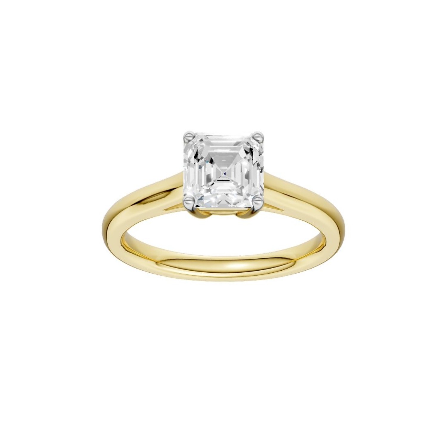 18ct Yellow Gold Asscher Cut 1ct Lab-Grown Diamond Ring | RS07764-LGD-18KY – Christies Jewellery NZ- Christies Jewellery Online and Auckland - Free Delivery - Afterpay and Zip the easy way to pay 18ct Yellow Gold Asscher Cut 1ct Lab-Grown Diamond Ring | RS07764-LGD-18KY by Christies Jewellery