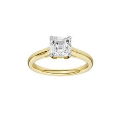 18ct Yellow Gold Asscher Cut 1ct Lab-Grown Diamond Ring | RS07764-LGD-18KY