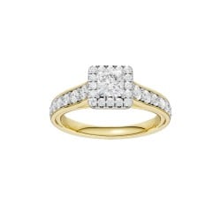 18ct Yellow Gold Lab-Grown Diamond Ring 1ct TDW | RE24867-LGD-18KY
