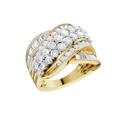 18ct Yellow Gold Lab-Grown Diamond Ring 2.34ct TDW | RF34076-LGD-18KY