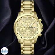 26436 Christies Lumina Men's Chronograph Gold-Tone Watch