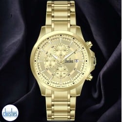 26436 Christies Lumina Men's Chronograph Gold-Tone Watch