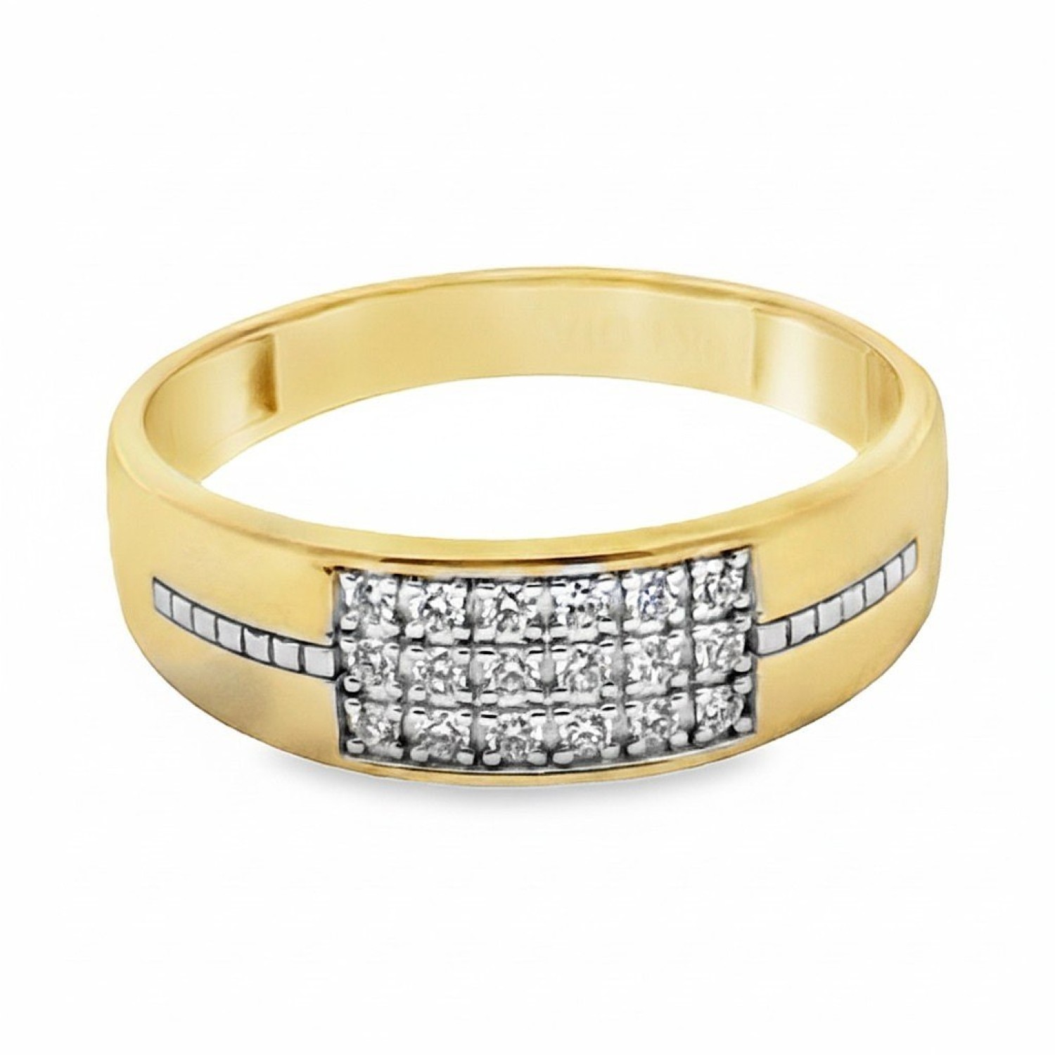9CT Gold Diamond Ring R102126 Men's 9ct Yellow Gold Diamond Ring R102126 - Christies Jewellery NZ