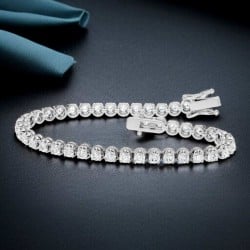 9CT White Gold 4ct LAB Diamonds Tennis Bracelet | BT00614-LGD-9KW