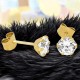 9ct 6 Claw Cubic Zirconia Stud Earrings – Elegant Gold Jewelry by Christies Jewellery NZ 9ct gold stud earrings featuring a sparkling round-cut cubic zirconia gemstone in a six-claw setting