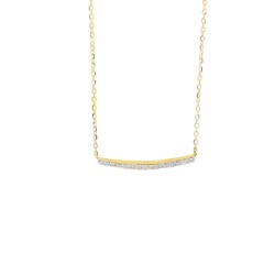 9ct Gold Diamond Bar Necklace | NT405027Y09DI1