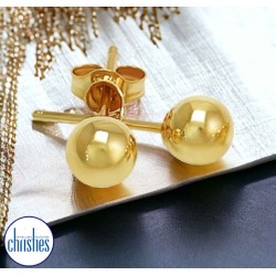 9ct Gold Ball Stud Earrings 