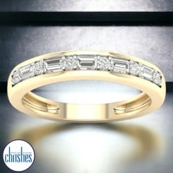 9ct Gold Band with 0.20ct Diamond Ring RA7955