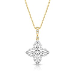 Clover Pendant – 0.40ct Lab-Grown Diamonds in 9ct Yellow Gold| PF24911