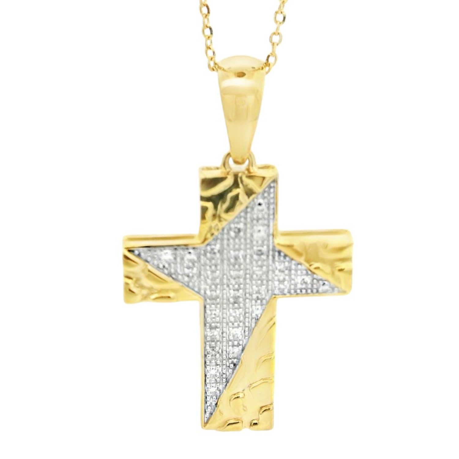 9ct Gold Diamond Cross Pendent |PD01126 – Christies Jewellery NZ- Christies Jewellery Online and Auckland - Free Delivery - Afterpay and Zip the easy way to pay 9ct Gold Diamond Cross Pendent |PD01126 by Christies Jewellery