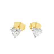 9ct Gold Diamond Heart  Stud Earrings |ES00790-LGD-9KY