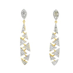 9ct Gold Diamond Drop Earrings | ER422409Y09DI1