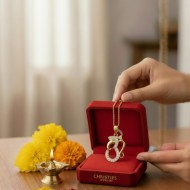 9ct Gold Diamond OM pendent |PD01274 9ct Gold Diamond OM pendent |PD01274