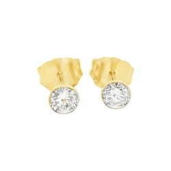 9ct Gold Diamond Rub Over Stud Earrings |ES00743-LGD-9KY