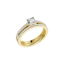 9ct Gold Dual-Band Diamond Engagement Set – 0.25ct TDW | RB17389