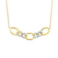 9ct Gold Twist Knot Diamond Necklace| NT408760Y09DI1