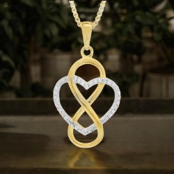 9ct Gold Infinity Heart Pendant