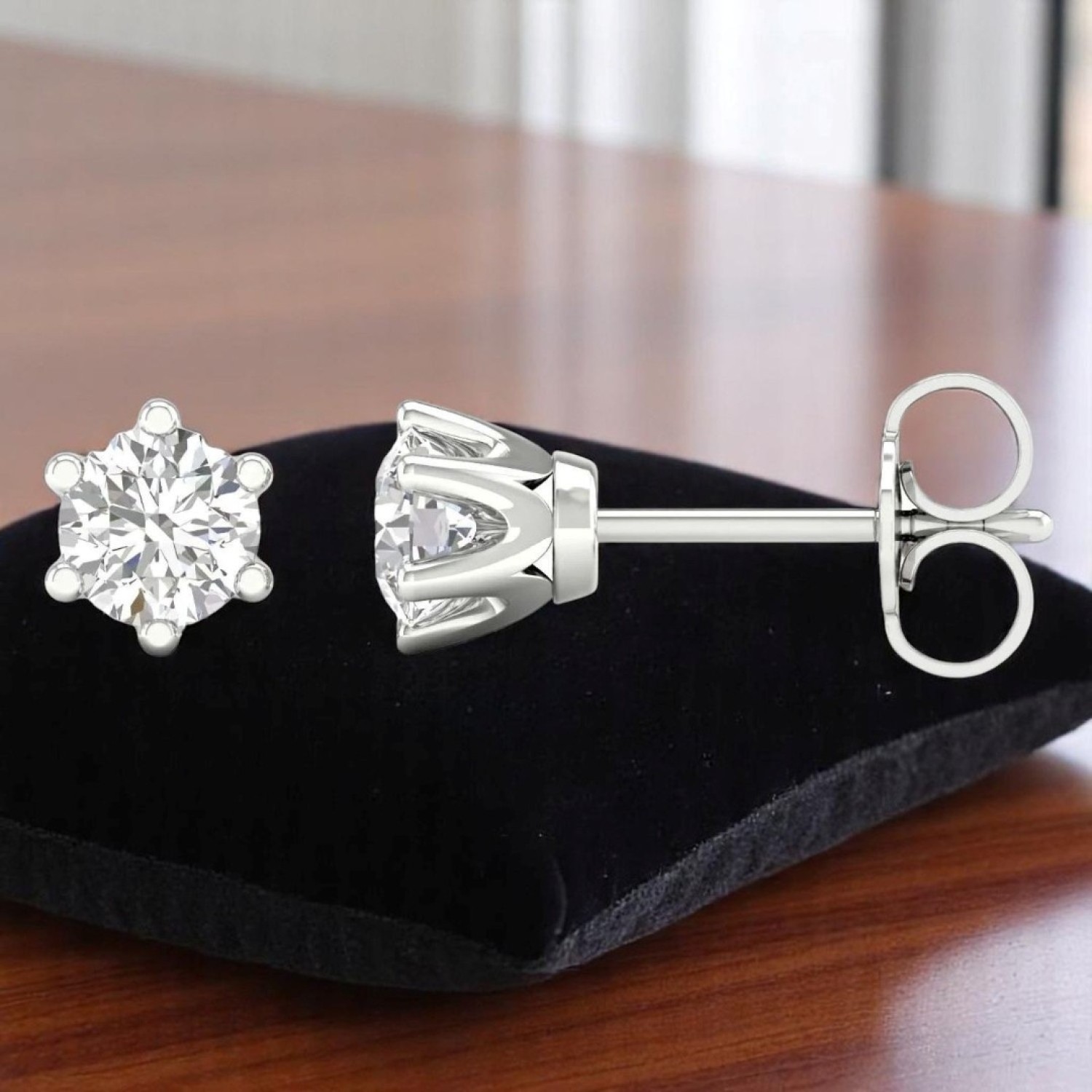 9ct White Gold Diamond Stud Earrings 0.33ct  TDW solitaire diamond necklace nz