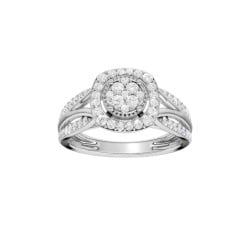 9ct White Gold Lab-Grown Diamond Ring 0.5ct TDW | RF34075-LGD-9KW