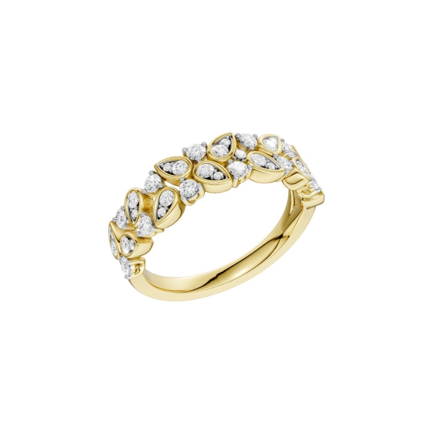 RA8453 – 9ct Yellow Gold Diamond Leaf Cluster Ring | Christies Jewellery Online NZ 9ct Yellow Gold Diamond Leaf Cluster Ring RA8453 – Christies Jewellery NZ