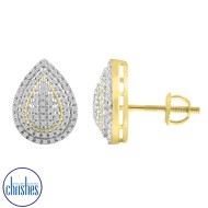 9ct Yellow Gold Diamond Pear Shape Studs 0.26ct TDW DCER0369 9ct Yellow Gold Diamond Pear Shape Studs 0.26ct TDW DCER0369