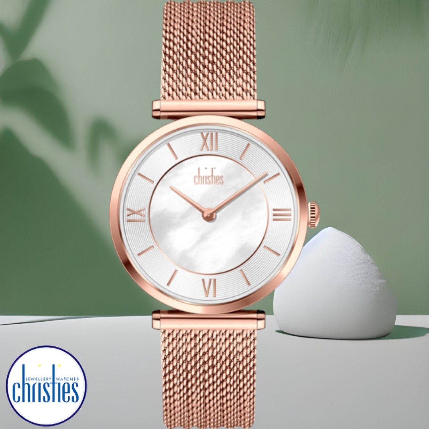 AW458-V3 Christies Luxe Rose Gold Mesh Strap Watch AW458-V3 Christies Jewellery NZ- Christies Jewellery Online and Auckland - Free Delivery - Afterpay, Laybuy and Zip  the easy way to pay