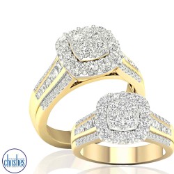 18ct Yellow Gold Diamond Ring TDW 1.5ct RE16052/18K