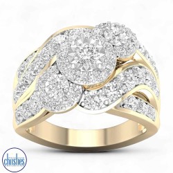 18ct Yellow Gold Diamond Ring TDW 1.98ct RF11116/18KY