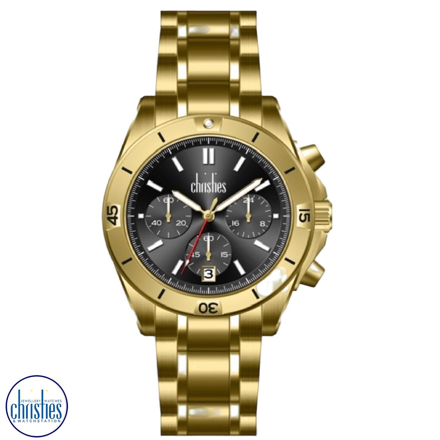 Christies Jewellery - Christies Obsidian Gold Chronograph Watch Christies Obsidian Gold Chronograph Watch. unique engagement rings nz Introducing the Blackwater Chronograph - a stunning timepiece that combines style and functionality.
