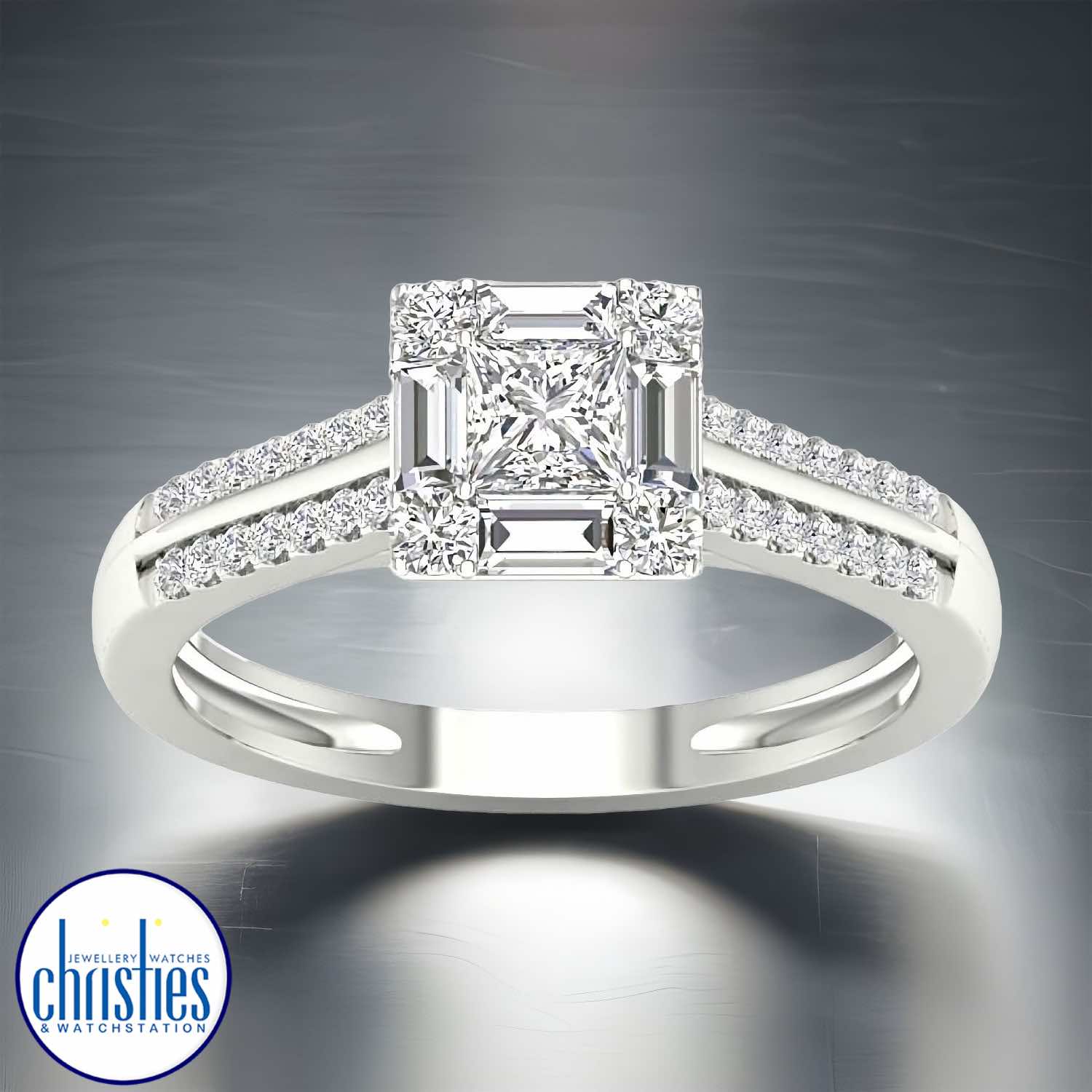 18ct White Gold Diamond Engagement Ring 0.66ct TDW RB15710EG. 18ct White Gold Diamond Engagement Ring 0.