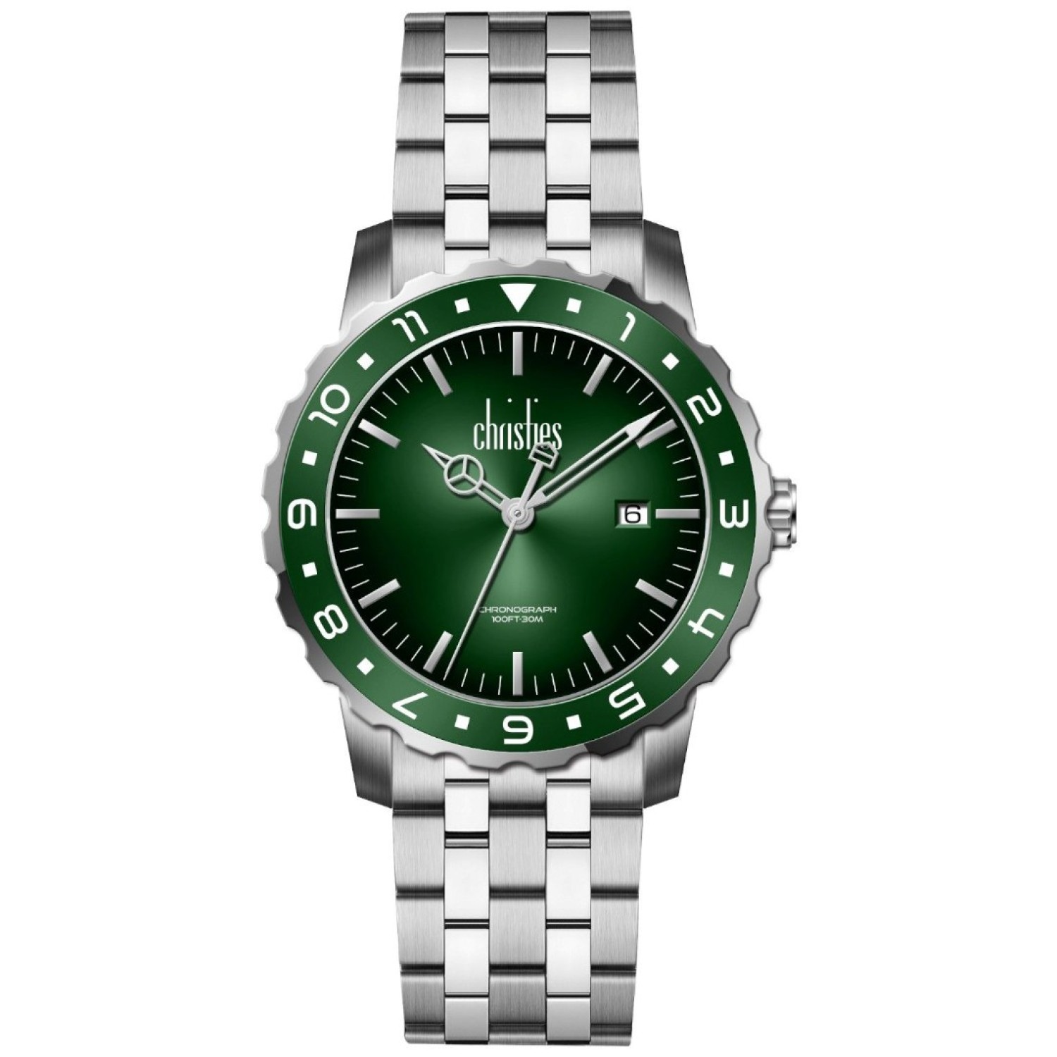 Christies Luxor Mens Silver Tone Green-Dial Watch 761670 – Christies Jewellery NZ- Christies Jewellery Online and Auckland - Free Delivery - Afterpay and Zip the easy way to pay Christies Luxor Mens Silver Tone Green-Dial Watch 761670 by Christies Jewellery