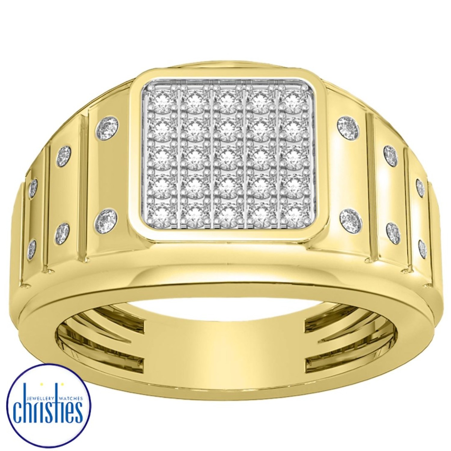 Christies Jewellery - 9CT Gold Gents Diamond 0.24CT TDW Ring DCMRG0379-T Watches Auckland NZ 9CT Gold Gents Diamond 0.24CT TDW Ring DCMRG0379-T Christies Jewellery NZ- Christies Jewellery Online and Auckland - Free Delivery - Afterpay, Laybuy and Zip the easy way to pay