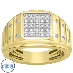 9CT Gold Gents Diamond 0.24CT TDW Ring DCMRG0379-T 9CT Gold Gents Diamond 0.24CT TDW Ring DCMRG0379-T